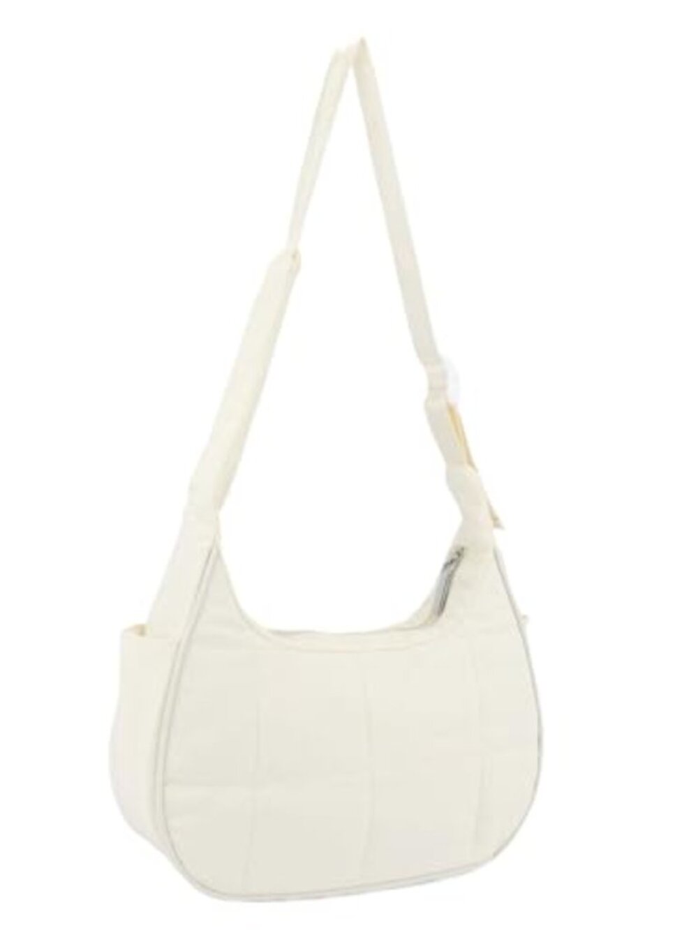 Nylon Quilted Puffer Shoulder Bag Adjustable Strap Multiple Pockets